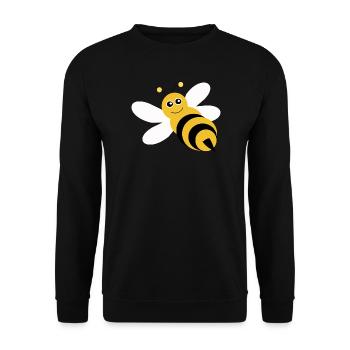 Cute Bee T-Shirt Funny Design Beekeeper - Unisex Sweatshirt - black - Front - Alina (178cm) & Michal (187cm)