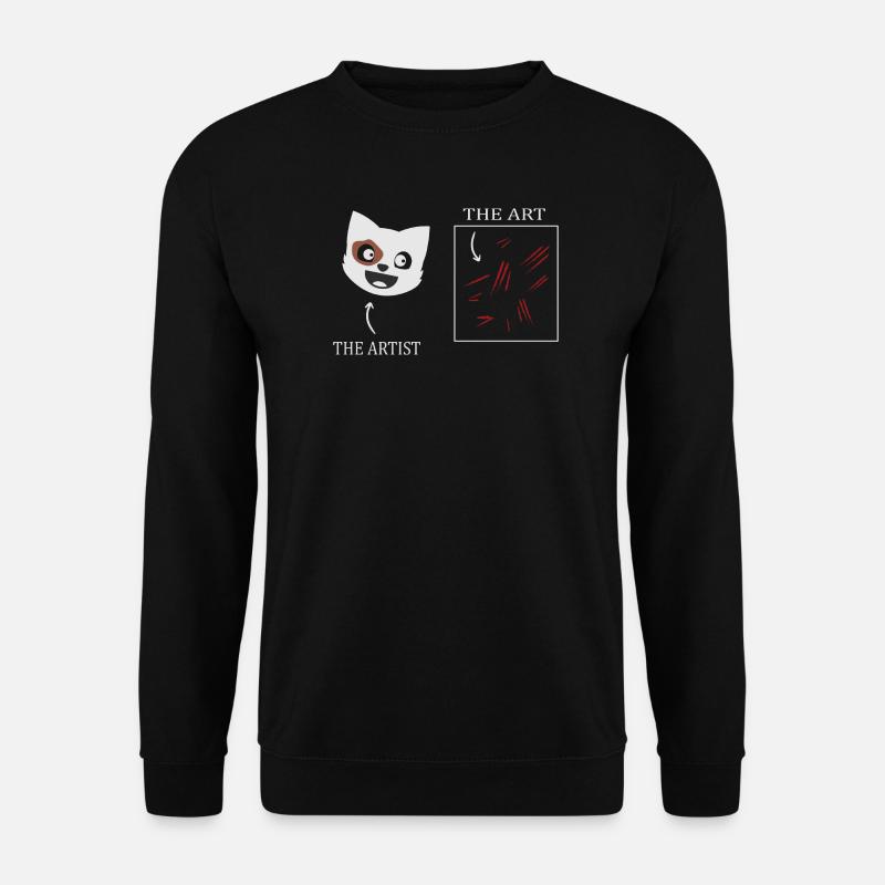 Katzen Kunst - Unisex Pullover - Schwarz