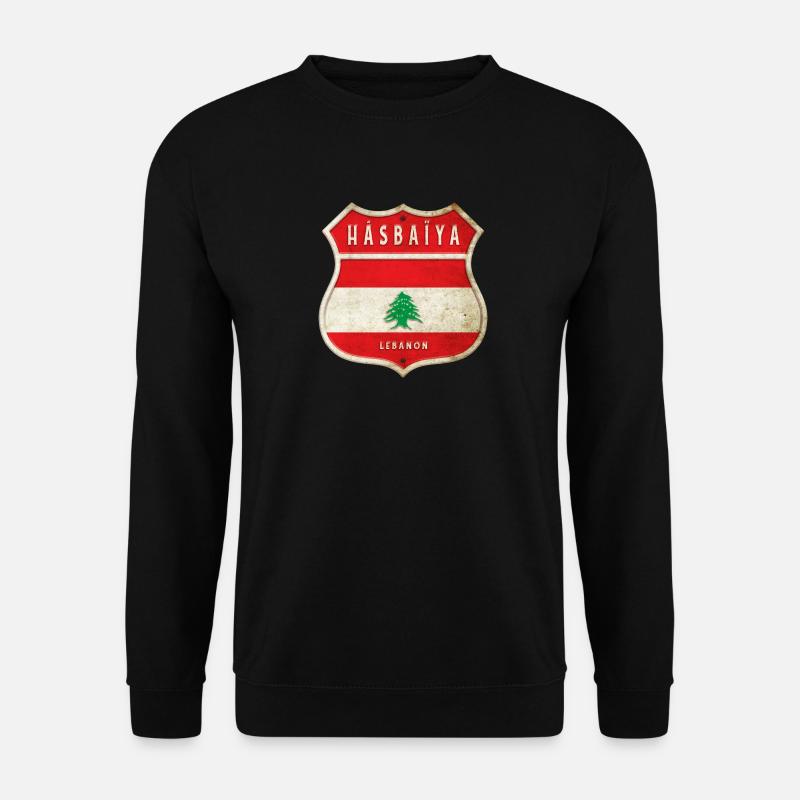 Hasbaiyya Libanon Wappen Flaggen Design - Unisex Pullover - Schwarz