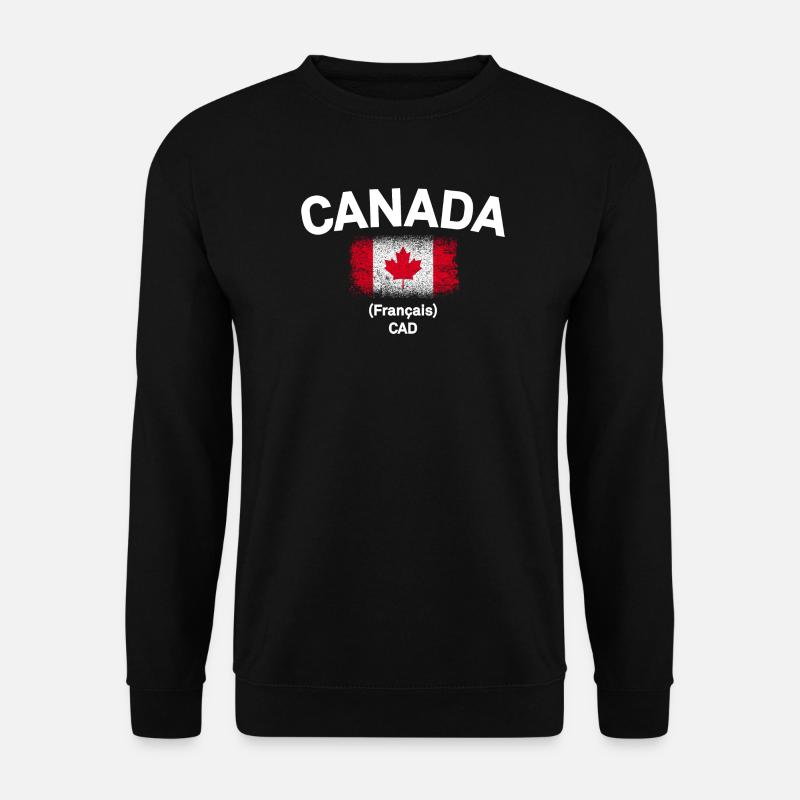 Drapeau canadien Franglais CAD - Sweat-shirt Unisexe - noir