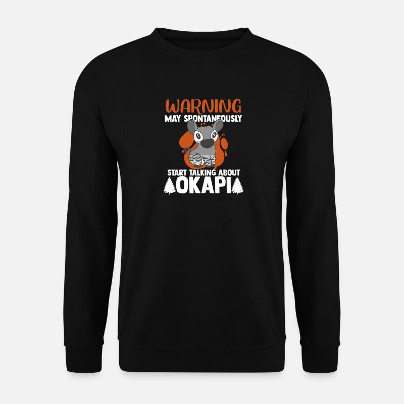 Okapi zwischen Wald und Wildnis - Unisex Pullover - Schwarz