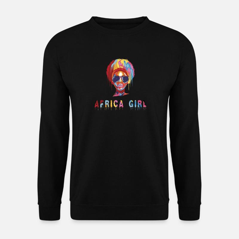 Afrikanisches Mädchen - Unisex Pullover - Schwarz