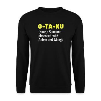 Manga Comic Anime Déclaration Japonaise Otaku - Sweat-shirt Unisexe - noir - Devant - Alina (178cm) & Michal (187cm)