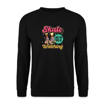 design de patins à roulettes - Sweat-shirt Unisexe - noir - Devant - Alina (178cm) & Michal (187cm)
