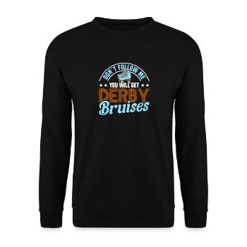 design de patins à roulettes - Sweat-shirt Unisexe - noir - Devant - Alina (178cm) & Michal (187cm)