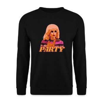 Katya Drag Queen Party Vibes – Pop Art Style - Unisex Sweatshirt - black - Front - Alina (178cm) & Michal (187cm)