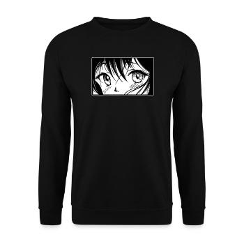 Comic Anime Manga Japanese Cartoon Animation - Unisex Sweatshirt - black - Front - Alina (178cm) & Michal (187cm)