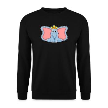 Elephant Crown - Unisex Sweatshirt - black - Front - Alina (178cm) & Michal (187cm)