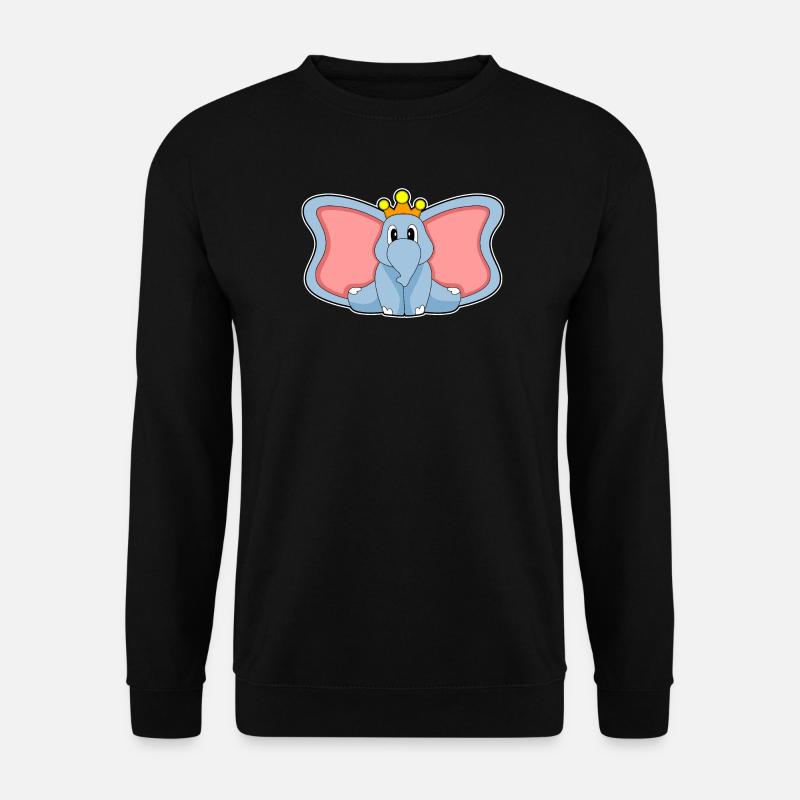 Elefant Krone - Unisex Pullover - Schwarz