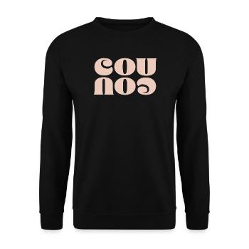 COU COU - Unisex Sweatshirt - black - Front - Alina (178cm) & Michal (187cm)