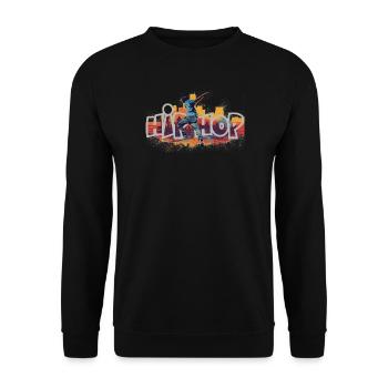 Hip Hop Breakdancer Gift - Unisex Sweatshirt - black - Front - Alina (178cm) & Michal (187cm)