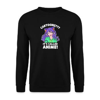 Manga Trickfilm Anime Comic Japan Zeichentrick - Unisex Pullover - Schwarz - Vorne - Alina (178cm) & Michal (187cm)