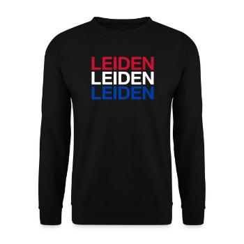 LEIDEN Pays-Bas Niederlande Flgge - Sweat-shirt Unisexe - noir - Devant - Alina (178cm) & Michal (187cm)