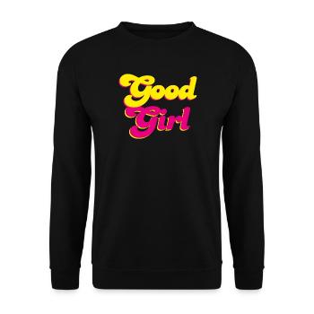 Good Girl Retro Pink Energy Girl Power Vibes - Unisex Sweatshirt - black - Front - Alina (178cm) & Michal (187cm)
