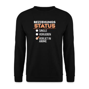 Anime Statement Animation Comic Manga Japan - Unisex Pullover - Schwarz - Vorne - Alina (178cm) & Michal (187cm)
