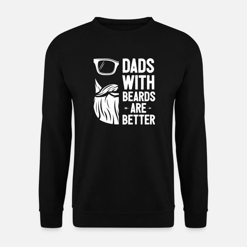 Väter mit Bärten sind besser - Unisex Pullover - Schwarz