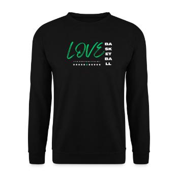 Love basketball green - Unisex Sweatshirt - black - Front - Alina (178cm) & Michal (187cm)