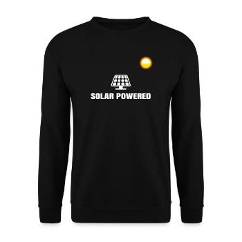 Solar Powered Solar Solar Solar Panel Power - Unisex Sweatshirt - black - Front - Alina (178cm) & Michal (187cm)