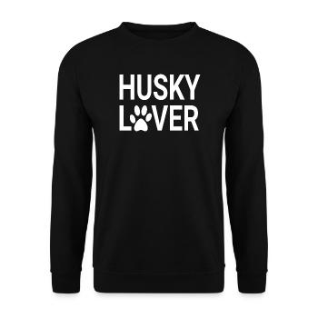 Husky-Liebhaber, Husky-Mütter, Husky-Väter - Unisex Pullover - Schwarz - Vorne - Alina (178cm) & Michal (187cm)