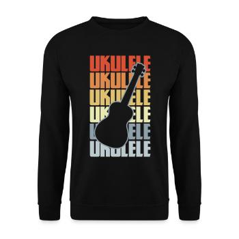 Ukulélé vintage - Sweat-shirt Unisexe - noir - Devant - Alina (178cm) & Michal (187cm)
