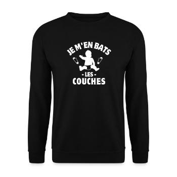 nouveau né, bébé, nourrisson - Sweat-shirt Unisexe - noir - Devant - Alina (178cm) & Michal (187cm)