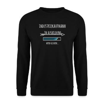 Industriekaufmann Ausbildung Beruf Industrie - Unisex Pullover - Schwarz - Vorne - Alina (178cm) & Michal (187cm)