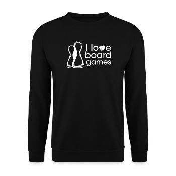Games boardgames icon board games icon logo - Unisex Sweatshirt - black - Front - Alina (178cm) & Michal (187cm)