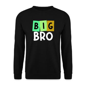 Big Brother Brother Heart Bro Statement Siblings - Unisex Sweatshirt - black - Front - Alina (178cm) & Michal (187cm)