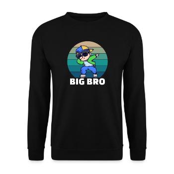 Brother Heart Proud Big Brother Déclaration de Big Brother - Sweat-shirt Unisexe - noir - Devant - Alina (178cm) & Michal (187cm)