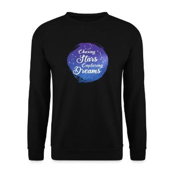 Hunting Stars Catching Dreams - Unisex Sweatshirt - black - Front - Alina (178cm) & Michal (187cm)