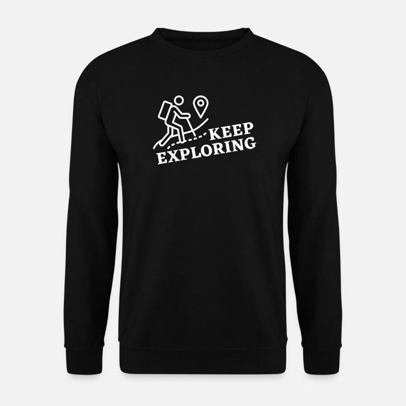 Keep Exploring - Unisex Pullover - Schwarz