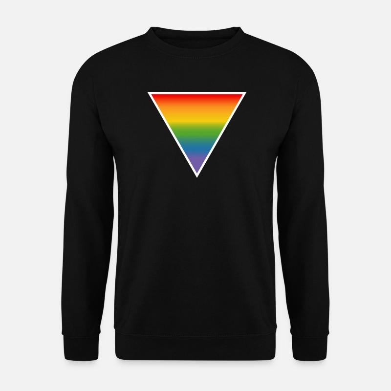 Regenbogen LGBTQIA triangle white - Unisex Pullover - Schwarz