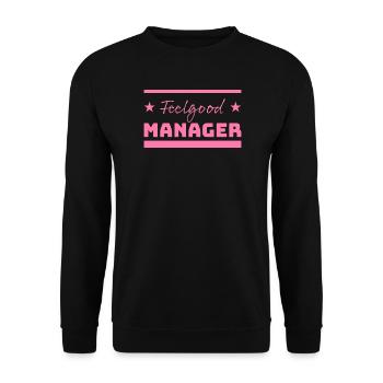 Tshirt Feelgood Manager Stars pink - Unisex Sweatshirt - black - Front - Alina (178cm) & Michal (187cm)