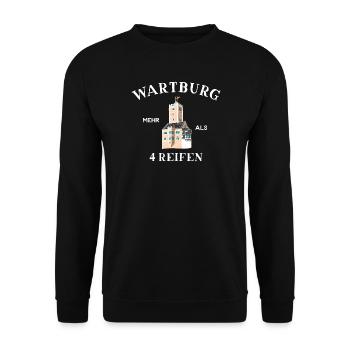 Wartburg, Mehr als Reifen, Eisenach, Germany - Unisex Sweatshirt - black - Front - Alina (178cm) & Michal (187cm)