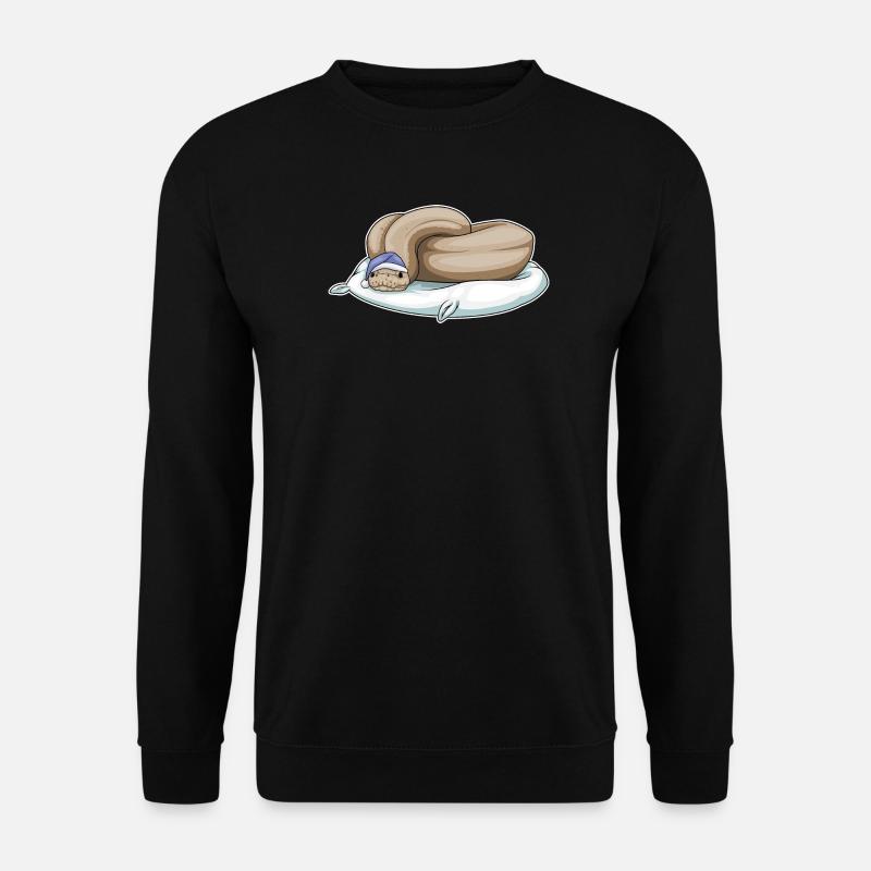 Snake Sleeping Pillow - Unisex Sweatshirt - black
