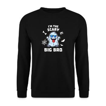 Proud Big Brother Statement Sibling Love - Unisex Sweatshirt - black - Front - Alina (178cm) & Michal (187cm)