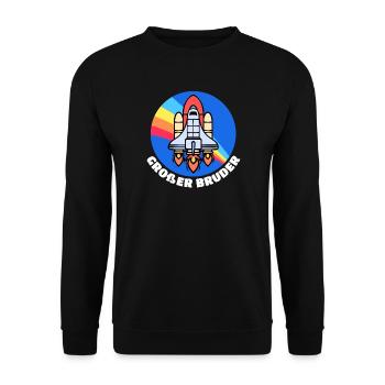 Fier Big Brother Bro Déclaration frères et sœurs - Sweat-shirt Unisexe - noir - Devant - Alina (178cm) & Michal (187cm)