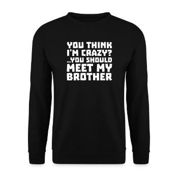 Frères et sœurs Déclaration de frère fier grand frère - Sweat-shirt Unisexe - noir - Devant - Alina (178cm) & Michal (187cm)