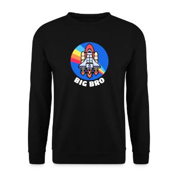 Frère Dire Grand Frère Frères et sœurs Cœur de frère - Sweat-shirt Unisexe - noir - Devant - Alina (178cm) & Michal (187cm)