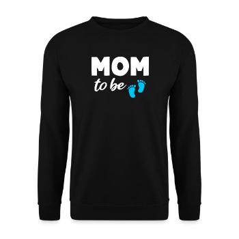 Mom to be Boy Mom Pregnancy Mom - Unisex Sweatshirt - black - Front - Alina (178cm) & Michal (187cm)