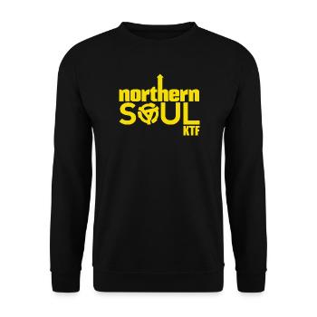 Northern Soul KTF - Retro-Musik der 1960er Jahre - Unisex Pullover - Schwarz - Vorne - Alina (178cm) & Michal (187cm)
