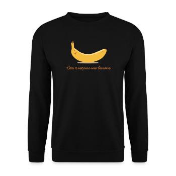 Ceci nest pas une banane - Unisex Pullover - Schwarz - Vorne - Alina (178cm) & Michal (187cm)