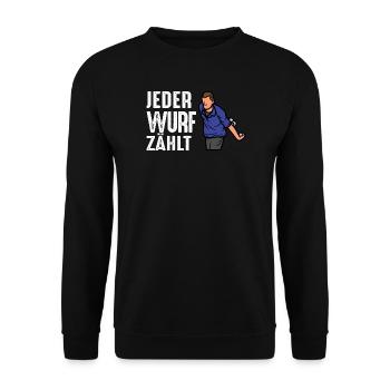 Boule Spruch Kugeln für Bouler Boccia Spiel - Unisex Pullover - Schwarz - Vorne - Alina (178cm) & Michal (187cm)