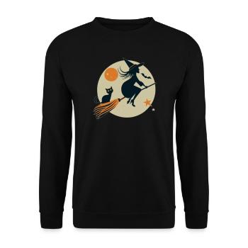 Witch - Unisex Sweatshirt - black - Front - Alina (178cm) & Michal (187cm)