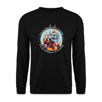 Traktorflüsterer in der Ausbildung - Unisex Pullover - Schwarz - Vorne - Alina (178cm) & Michal (187cm)
