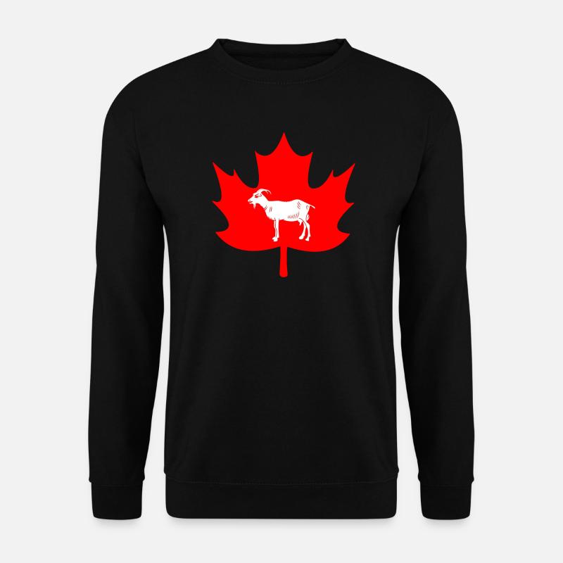 Kanada-Ahornblatt-Ziegenlogo - Unisex Pullover - Schwarz
