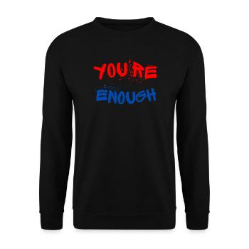 Expressive graffiti designs with splashes of paint - Unisex Sweatshirt - black - Front - Alina (178cm) & Michal (187cm)