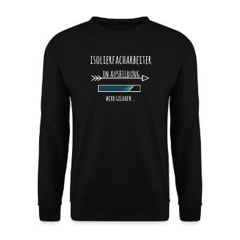 Isolierfacharbeiter Ausbildung Beruf Geschenk - Unisex Pullover - Schwarz - Vorne - Alina (178cm) & Michal (187cm)