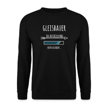 Gleisbauer Ausbildung Beruf Geschenk - Unisex Pullover - Schwarz - Vorne - Alina (178cm) & Michal (187cm)