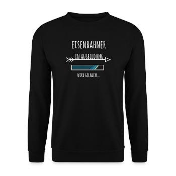 Eisenbahner Beruf Ausbildung Geschenk - Unisex Pullover - Schwarz - Vorne - Alina (178cm) & Michal (187cm)